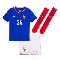 Camiseta Francia Ibrahima Konate #24 Primera Equipación Replica Eurocopa 2024 para niños mangas cortas (+ Pantalones cortos)